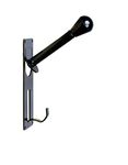 Metal Craft Customs Helmet and Jacket Hanger, Vertical Wall Mount Helmet Hook Black (2)