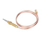 Haosie Thermocouple 600mm, M8 Thermocouple Common Thread Probe for Burner Valve Replacement Accessories for Fireplace, BBQ Grill, Water Heater Accessories