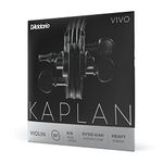 D'Addario Kaplan Vivo Violin Strings - Full Set - KV310 4/4H - Violin Strings - 4/4 Scale, Heavy Tension