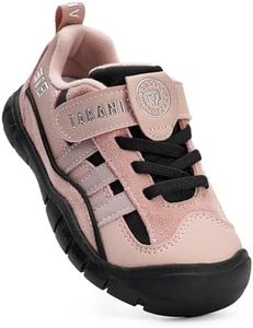 TARANIS Kids Hiking Shoes Boys Girls Waterproof Microfiber Outdoor Sneakers Protective Toe Cap Walking Shoes for Trail Running Camping 2.5-3Years A Pink