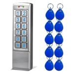 SecureMyDoor Proximity Digital Keypad for Door Entry System | Both RFID Fobs and PIN code Entry | IP65 Weather Resistant for Outdoor and Indoor Use | Standalone Touchpad Backlight LED Keypad