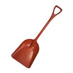 Bully Tools 42-Inch One-Piece Poly Scoop/Shovel for Snow Mulch Cleaning (Rust)