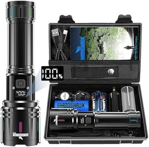 Shadowhawk Taschenlampe LED Aufladbar 500000 Lumen, LED Taschenlampe Extrem Hell XHM90.2 Taschenlampen USB, Starke Taktische Taschenlampe Batteriebetrieben, Wasserdicht Flashlight for Outdoor Notfälle