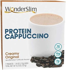 WonderSlim Protein Cappuccino, Creamy Original, Low Sugar, Gluten Free, Keto Friendly & Low Carb (7ct)
