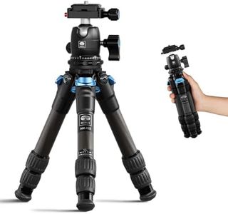 SIRUI AM-223 Mini Tripod Portable Compact Carbon Fiber Travel Tripod Desktop Tripod with 360 Degree B-00K Ball Head and Arca Swiss Quick Release Plate, Loads up 15KG