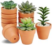 Juvale 10-Pack 2-Inch Mini Terracotta Pots with Drainage Holes for Succulents, Plants, Herbs, and Flowers, Small Clay Pot Planters for Indoor and Outdoor Gardening, Crafts