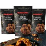 Aagrah Onion Bhaji Mix - 3 x 150g Packs - Authentic Indian Restaurant Recipe Batter Mix - Make Delicious Bhajis and Pakoras at Home in Minutes - Suitable for Vegans