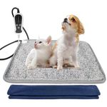 GOLOPET Pet Heating Pad,Large 28x18inches Heat Pad for Dogs,Waterproof Thermostat Electric Heated Mat,Heated Puppy Mat with Removable Cover for Heat Pad Animals