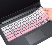 CaseBuy Keyboard Skin for 2020 2019 Lenovo Chromebook S330 S340 S345 14 inch Laptop/Lenovo 14e Chromebook, Lenovo Chromebook 14 Protector Skin Accessories, Ombre Pink