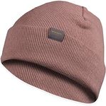 MERIWOOL Kids’ Beanie - Merino Wool Ribbed Knit Winter Hat for Boys and Girls, Rose, One Size