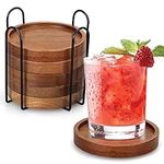 6 Pcs Best Wooden Coasters with Hol