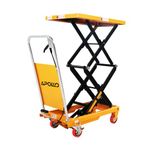 APOLLOLIFT Hydraulic Lift Table, 330lbs Capacity 43.3" Lifting Height, Double Scissor Lift Table Cart, 4 Wheels Lift Truck with Protective Baffle for Material Handling and Transportation