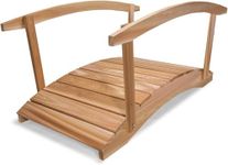 All Things Cedar FB72-R Garden Bridge with Side Rails | 6-Ft Cedar Wooden Bridge for Gardens, Backyards & Streams | Easy to Assemble & Made from Untreated Western Red Cedar | 71x38x34