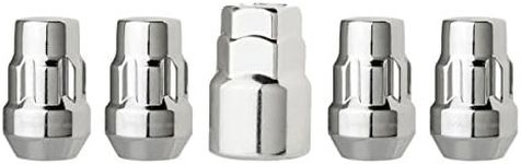 DPAccessories Chrome Wheel Locks 12x1.5 Closed End Bulge Acorn 19mm & 13/16" Locking Lug Nuts LCB3L6HC-CH04LK4