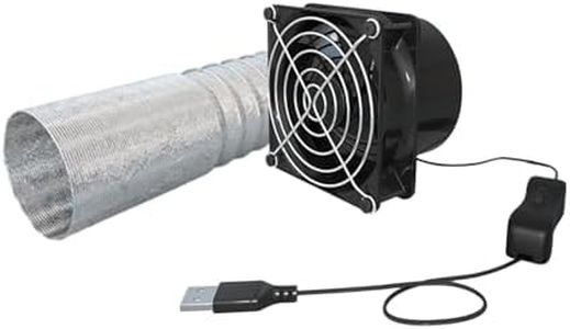 Fenteer Exhaust Fan Extractor Fan Portable Ventilator Ventilation Fan for Window Bathroom, 1 Fan 3M Tube