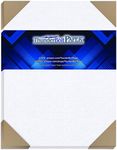 ThunderBolt Paper 100 Bright White Linen 80# Cover Paper Sheets - 8 X 10 (8X10 Inches) Photo|Picture-Frame Size - 80 lb/pound Card Weight - Fine Linen Textured Finish - Quality Cardstock