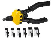 Mass Pro Hand Rivet Nut Setter Tool, 255mm, Heavy Duty Threaded Rivet Nut Set with 6 Interchangeable Mandrels M3/M4/M5/M6/M8/M10