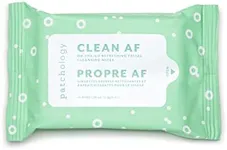 Patchology Clean AF Facial Cleansing Wipes - On-The-Go Refreshing Travel Size Face Wipes for Removing Dirt and Oil - Makeup Remover Wipes for Sensitive and Oily Skin (1 Pack)