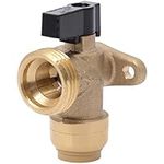 SharkBite 1/2 Inch x 3/4 Inch MHT Washing Machine Angle Valve, Push to Connect Brass Plumbing Fitting, PEX Pipe, Copper, CPVC, PE-RT, HDPE, 25560LF