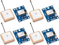 4-Pack GY-NEO6MV2 NEO-6M GPS Flight Controller Module 3V-5V with Super Ceramic Antenna for Arduino EEPROM APM 2.5