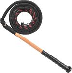 Stock Whip 7 ft Long and 12 plaits bullwhip Black and red para Cord Nylon Whip Equestrian Bull Whip