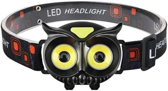PINSAI LED Headlamp, Owl Headlight for Kids Leightweight, COB Head Lamp, 4 Modes Battery Powered Head Lights for Boys, Girls, Adults, Gifts for Birthday, Party, Christmas