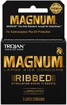 Trojan Magnum Ribbed Lubricated Con