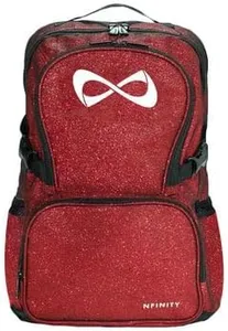 Nfinity Sparkle Backpack for Cheerleaders – Glitter Finish, Lightweight and Durable, with Ample Storage and Adjustable Straps