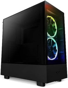 NZXT H5 Elite Compact ATX Mid-Tower PC Gaming Case – Built-in RGB Lighting – Tempered Glass Front and Side Panels – Cable Management – 2 x 140mm RGB Fans Included – 280mm Radiator Support – Black