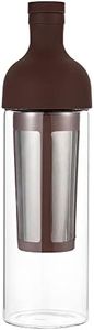 Cold Brew Coffee Maker, Wine Bottle shape with Double Wall Stainless-Steel Strainer, Chocolate Brown, 1000 ml