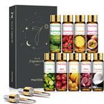 PHATOIL 9PCS Fruit Fragrance Oil Set, 10ML/0.33FL. OZ Long Lasting Fragrance Oils for Diffusers for Home, Fragrance Oil Gift Set for Soap Candle Making