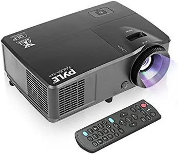 Pyle Full HD DLP 1080P 3000 Lumens Projector Home Theater High Performance Ceiling Mountable, System & Keystone Adjustment for TV, Laptop & Business Office Presentation-(PRJLEDLP205)