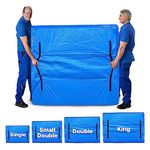 BI&KO Mattress Cover for Moving and Storage, Waterproof Mattress Protector Tarp for Bed, Durable Mattress Bags for Carrying Household Essentials, 8 Sturdy Handles for Heavy Duty (Double)