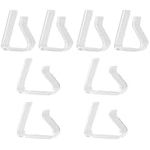 8 Pcs Plastic Table Cloth Clips, Clear Picnic Tablecloth Clamps for 0.8-1.4 Inch & 1.4-2.2 Inch Thickness Table, Table Clips for Parties Weddings Dinners Indoor Outdoor Camping