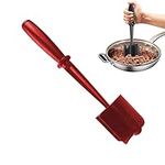 Meat Chopper,Beef Masher Heat Resistant Meat Chopper,Hamburger Chopper Masher,Ground Meat Chopper Multifunctional Handheld Heat Resistant Hamburger Masher Groud Beef Smasher Utensil Red