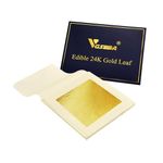 VGSEBA Edible Gold Leaf Sheets, 24K Gold Foil Sheets for Cake Baking, Food Decoration, Skin Care, Makeup, Gilding, Decoration, Health & Spa (10pcs-1.7"*1.7" Gold-Envelope Packaging)