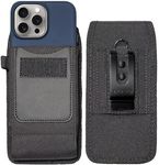 Encased Belt Pouch, Designed for iPhone 15 Pro Max - Ballistic Nylon Phone Holster Clip with Card Slot (case Compatible)