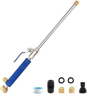 High Pressure Jet Hose Nozzle Attachment Wand，Power Washer Hydro Nozzle Attachment,Wand Lance for Gutter Patio Car Pet Window Glass Blue