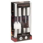 Cole & Mason Premium Acrylic & SS Salt & Pepper Mill Set, Transparent Manual Spice Grinder Set with Adjustable Fine to Coarse Grinding Mechanism | Gourmet Seasoning Mills for Dining Table