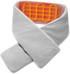 ORORO Heated Scarf with Battery, Up to 12 Hours of Warmth, Rechargeable Heated Neck Warmer (Charger Not Included) (Light Grey)