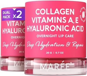 MAREE Lip Mask with Hyaluronic Acid 2 PACK - Overnight Butter Balm - Moisturizer for Very Dry Lips - Hidratante de Labios Care Hydration