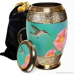 Hummingbird Cremation Urns for Human Ashes Adult Full Size - Personalized Decorative Urnes Funéraires Adultes Femme & Homme - Beautifully Handcrafted Cremation Urns for Ashes for Men & Women