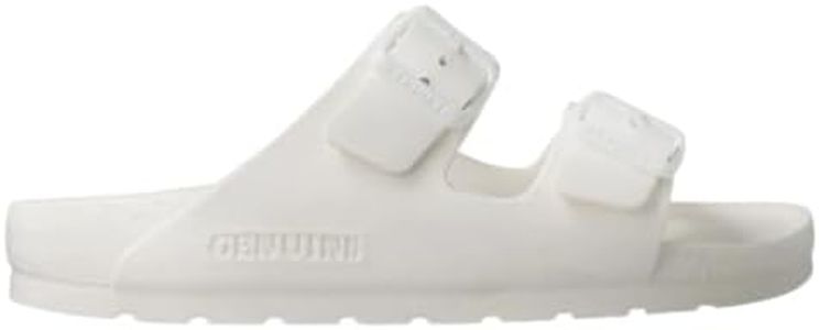 Genuins White Mallorca H2O Comfort Sandals, EVA Footbed with Adjustable Dual Buckle, Ergonomic Arch Support Slip On Lightweight Casual Summer Travel Beach Walking Footwear, 9 US Women / 7 US Men