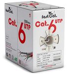 fast Cat. Cat6 Ethernet Cable 1000ft - Insulated Bare Copper Wire Internet Cable with Noise Reducing Cross Separator - 550MHZ / 10 Gigabit Speed UTP LAN Cable 1000 ft - CMR (White)