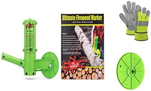 Mingo Marker Firewood Measuring Tool - Includes 6",12",16" and 24" Marking Wheels and Outdoor Work Gloves - Wood Cutting Equipment - Logging Tools and Equipment - Firewood Measuring Tool For Chainsaw - Log Tools