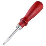 Leather Edge Burnisher 0.8mm Leather Edge Bevelers High Carbon Steel Edge Skiving Leather Craft Cutting Leather Tools with Wooden Handle