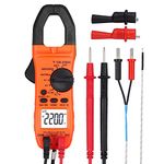 AMTOVL Clamp Meter - AC/DC Current, 2000 Counts Auto-ranging TRMS Clamp Multimeter NCV Flashlight Backlight Temperature Diode Hz Test- Father's Gift