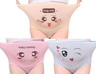 ABClothing Women's Funny Maternity Support Belly Briefs 3 Pack S