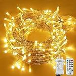 LITYBY Fairy Lights Outdoor Waterproof, 25M/82ft 220LED Plug in String Lights Indoor/Outdoor, 8 Modes Christmas Lights for Christmas Tree Wedding Party Bedroom Room Easter Decorations (Warm White)