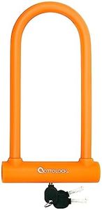 OTTOLOCK Sidekick XL Full-Size U-Lock | Lightweight Silicone-Coated Bike Lock, Orange